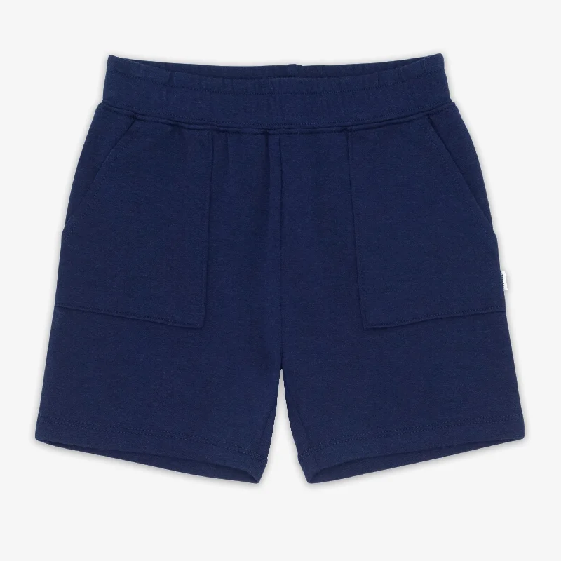 Custom Shorts with Reflective Stripes-Classic Navy Shorts