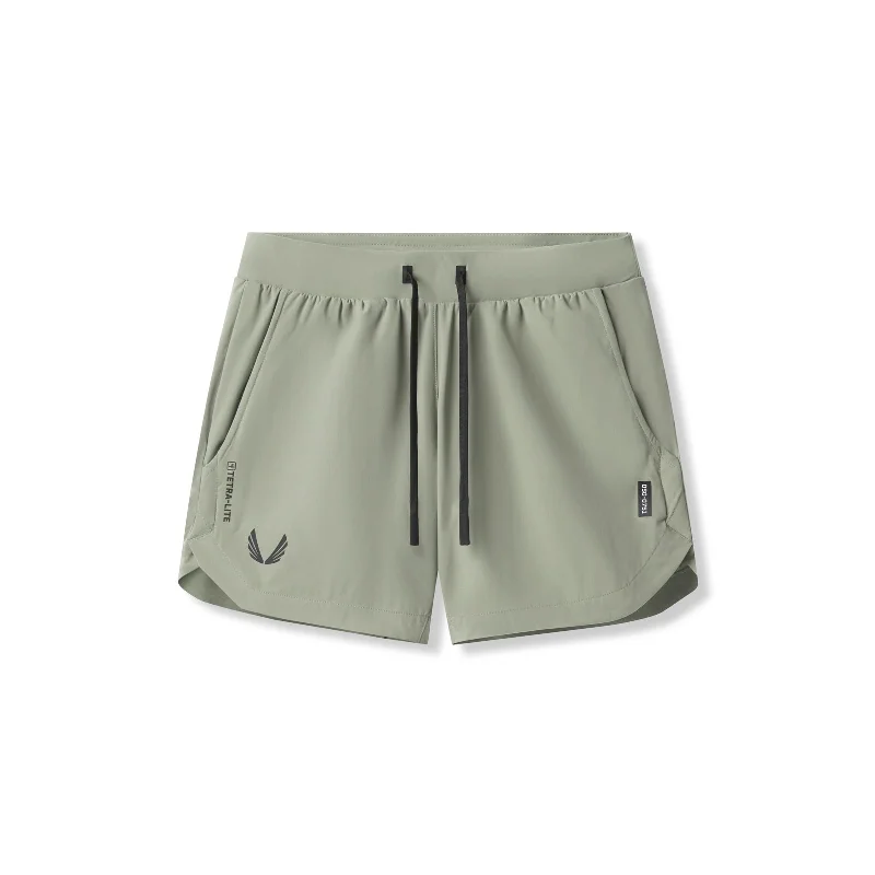 Custom Shorts with Reflective Details-0751. Tetra-Lite® 5" Linerless Short - Sage "Black Wings"