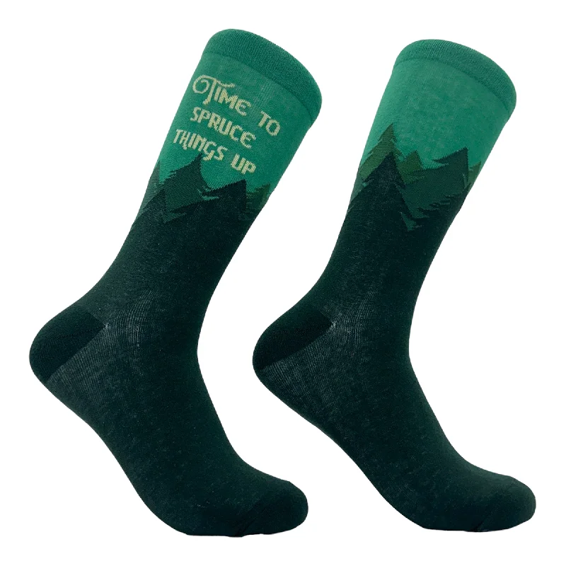 Custom Heated Socks-Women's Time To Spruce Things Up Socks