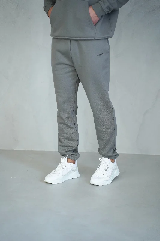 Custom Linen-Blend Pants-Capo Tracksuit Jogger - Charcoal