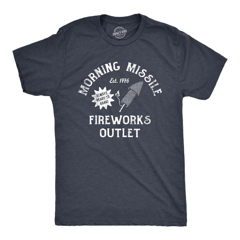 Personalized T-Shirts with Names-Morning Missle Fireworks Outlet Men's T Shirt