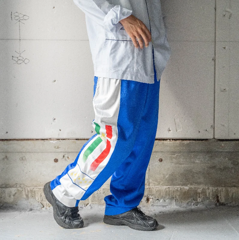 Custom Performance Pants-around 1990s Italian military blue color training pants