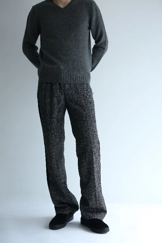 Custom Performance Pants-90's LACE DOCKING TWEED WOOL TROUSERS