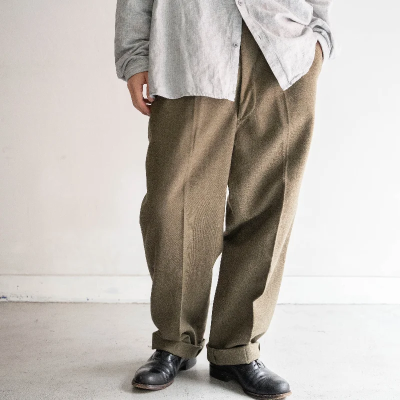 Custom Fall Pants-1970s Belgium military wool dress pants "dead stock"