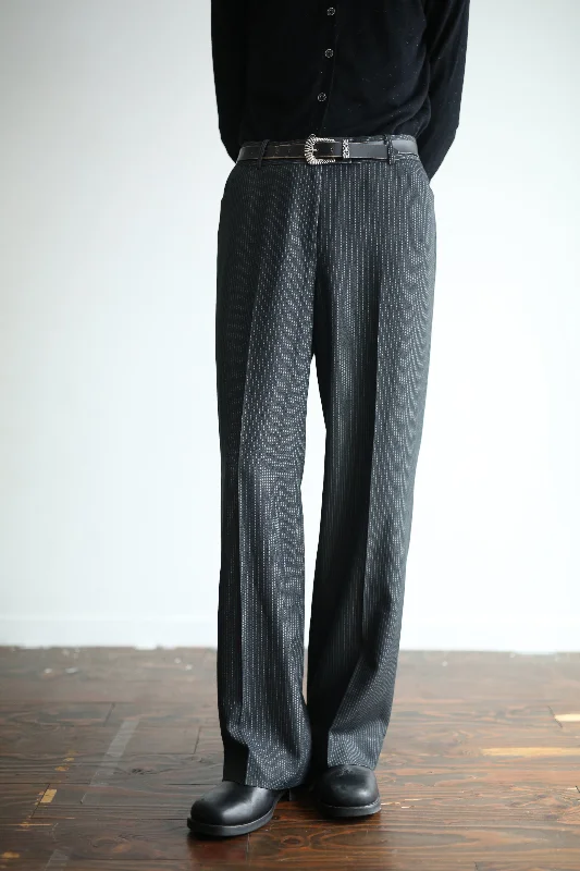 Custom Recycled Pants-90'S STRIPED STRAIGHT TROUSERS