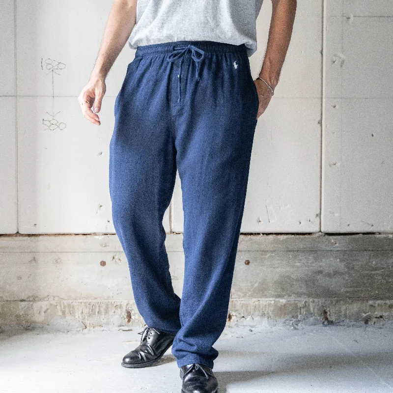 Custom Designer Pants-1990-00s 'POLO Ralph Lauren' navy color  pajama pants