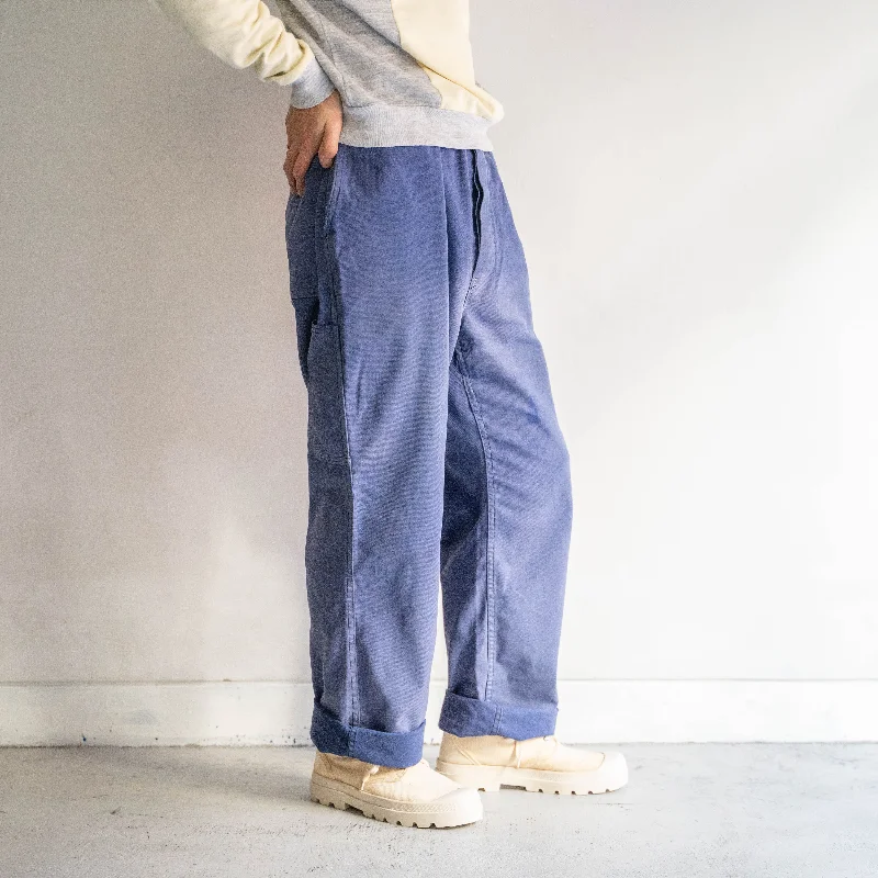 Custom Warm-Up Pants-around 1970s France cotton twill work pants -good fade-