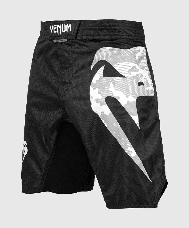 Custom Short Shorts for Men-Venum Light 3.0 Fightshorts - Black/White Camo