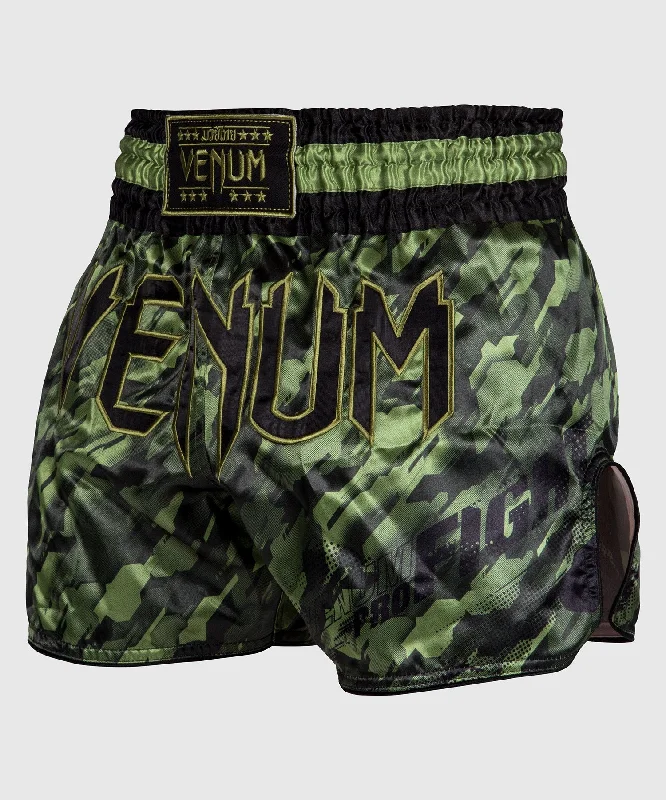 Custom Shorts with Softshell Material-Venum Tecmo Muay Thai Shorts - Khaki