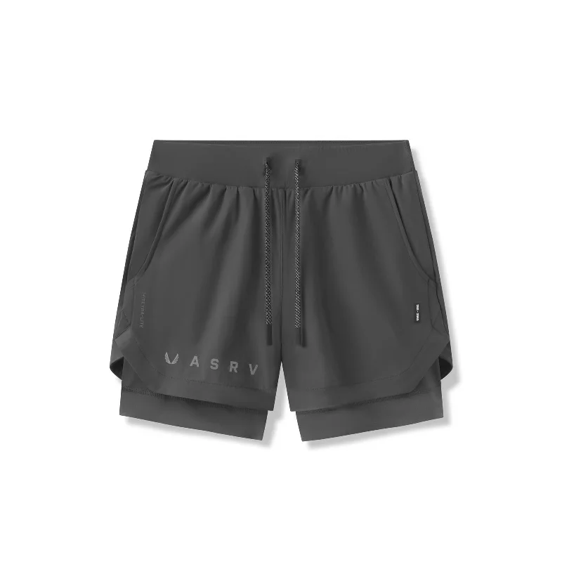 Custom Shorts with Animal Prints-0865. Tetra-Lite® 5" Liner Short - Space Grey "Reflective Classic"