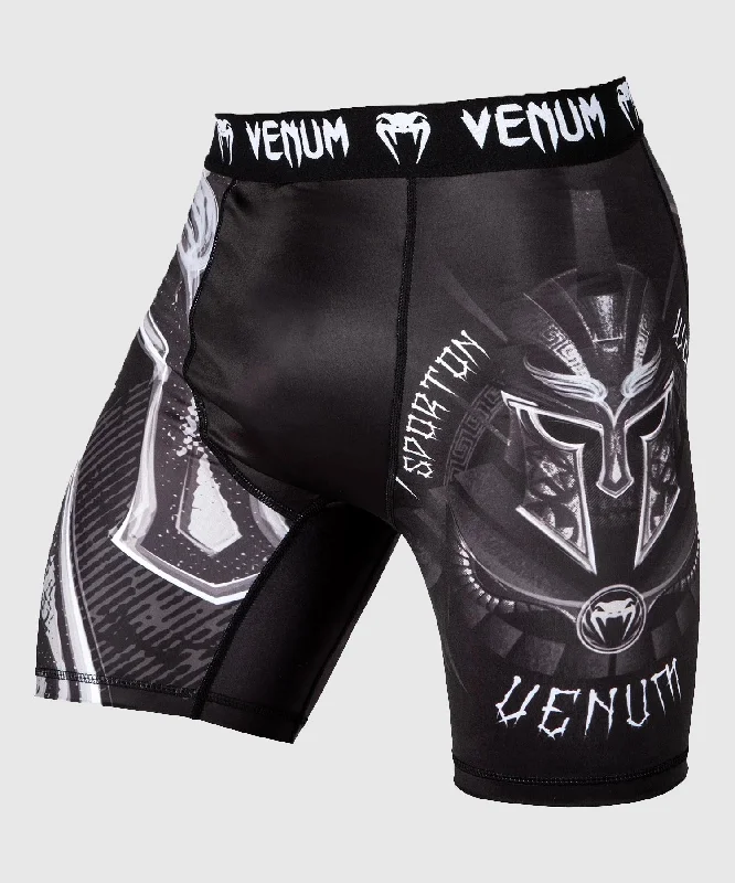 Custom Shorts for Hiking Adventures-Vale Tudo Shorts Venum Gladiator 3.0 - Black/White