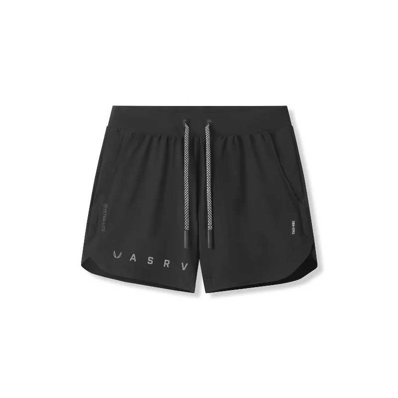 Custom Shorts for Medical Staff-0751. Tetra-Lite® 5" Linerless Short - Black "Reflective Classic"