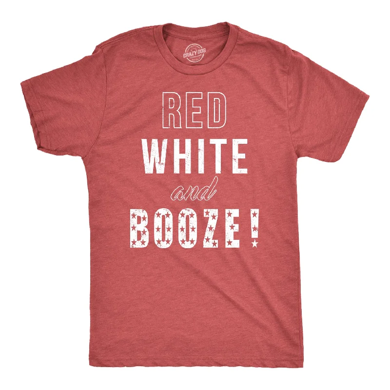 Custom T-Shirts for UV Protection-Red White and Booze Men's T Shirt