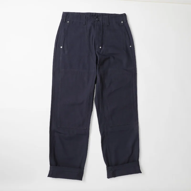 Custom Cropped Pants-DND : cotton canvas navy pa-026 "Dead Stock"