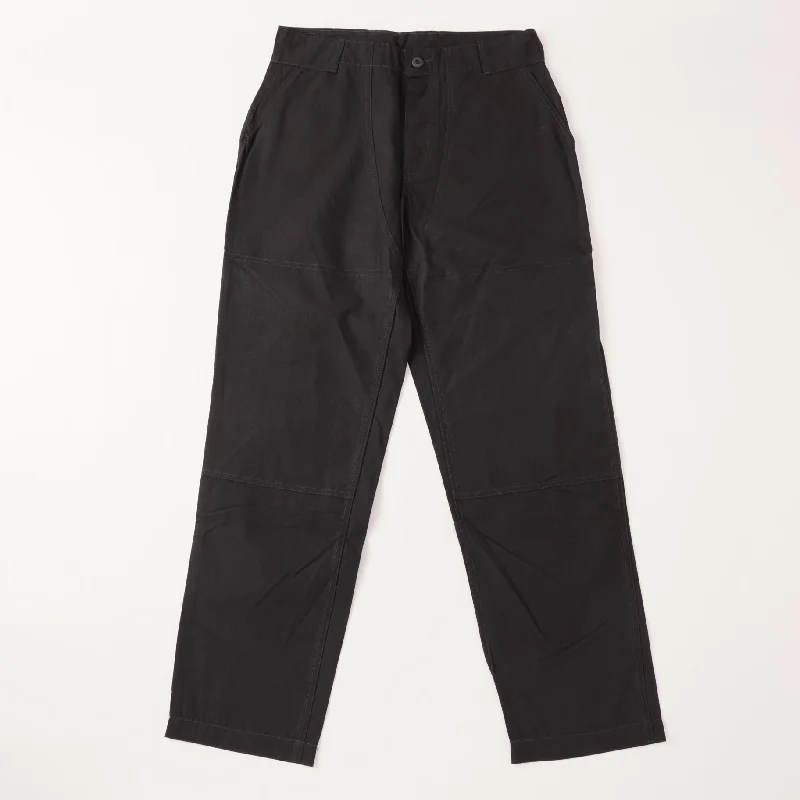 Custom Chinos-Double Climb : cotton ripstop black pa-066 "Dead Stock"