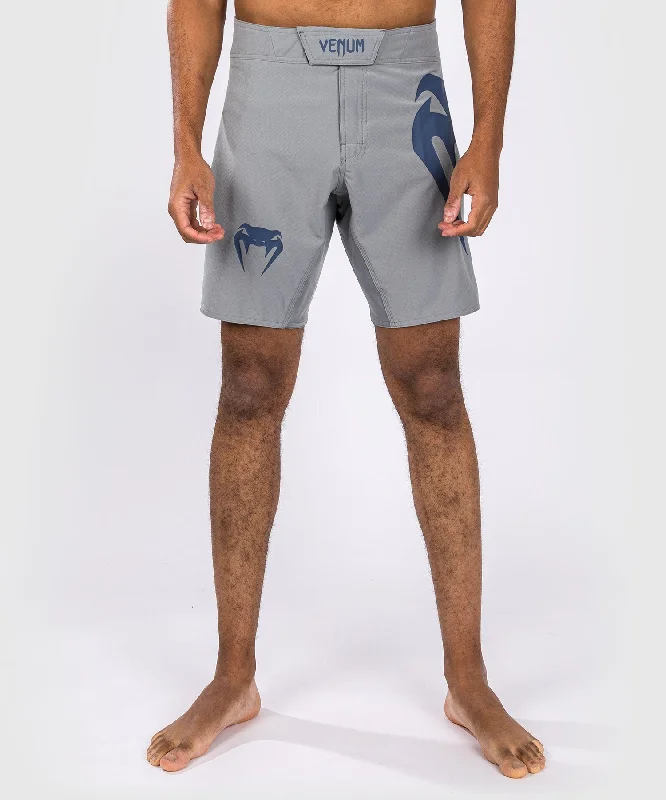 Custom Shorts with Velcro Straps-Venum Light 5.0 Fightshort - Grey/Blue