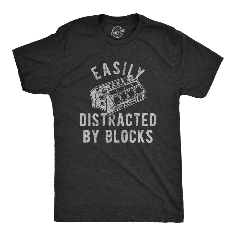 Custom T-Shirts for Trendy Apparel-Easily Distracted By Blocks Men's T Shirt