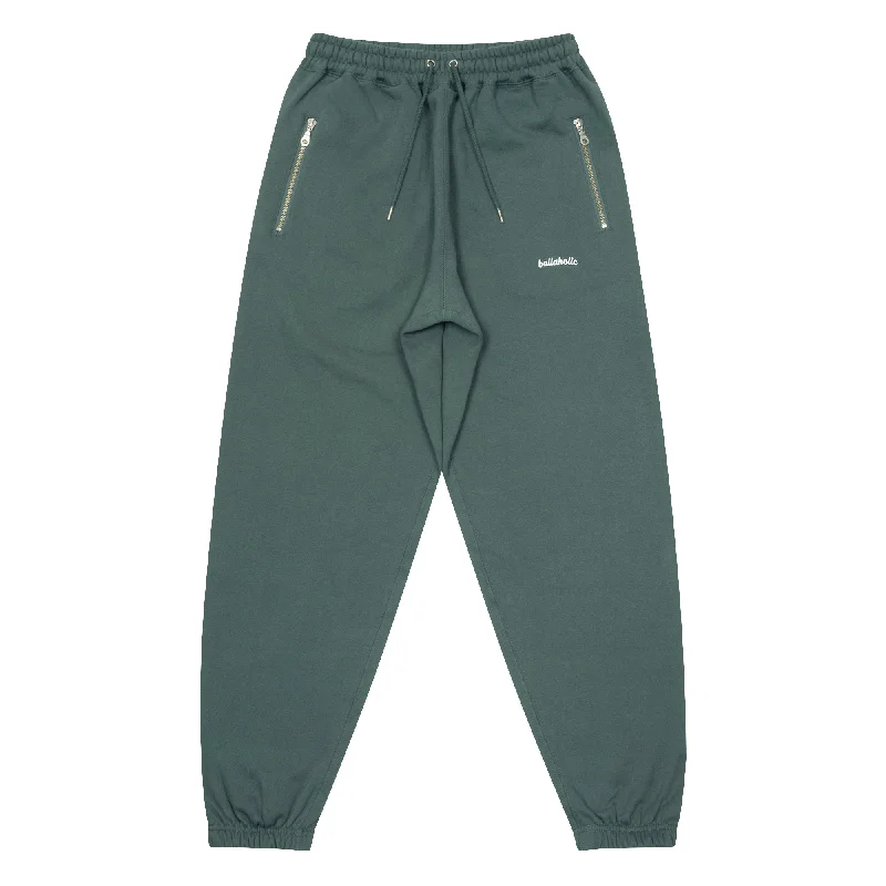 Custom Embroidered Pants-Small Logo Sweat Pants (dark spruce)