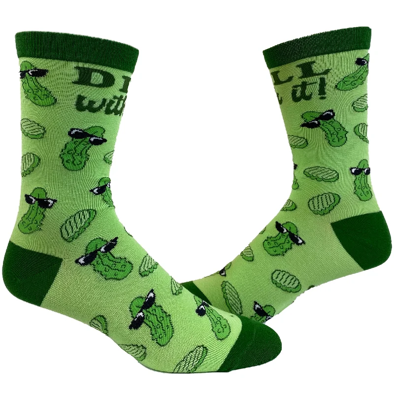 Custom Graphic Socks-Womens Dill With It Socks