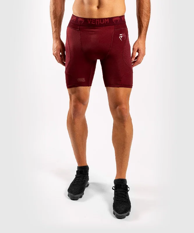 Custom Shorts for Swimming-Venum G-Fit Compression Shorts - Burgundy