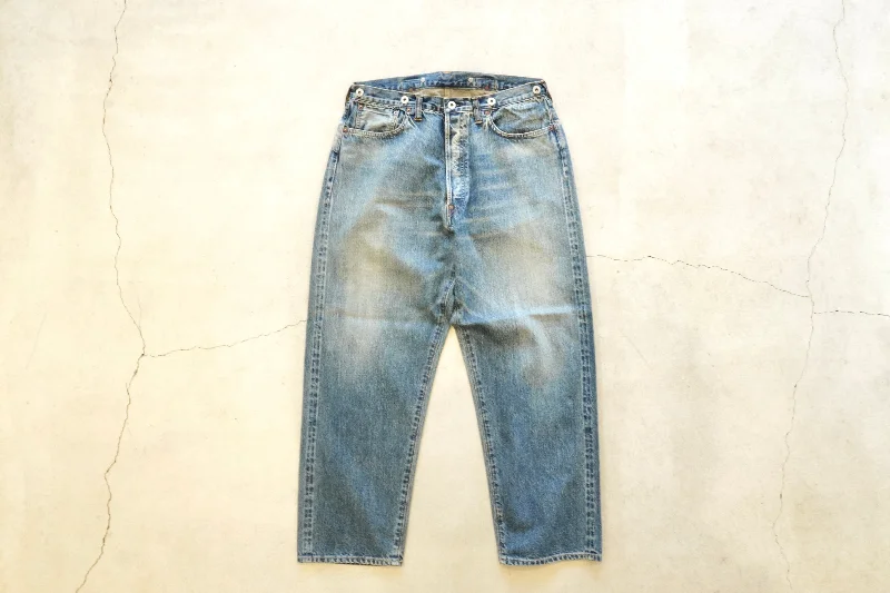 Custom Tactical Pants-A.PRESSE / No.22 Washed Wide Denim Pants