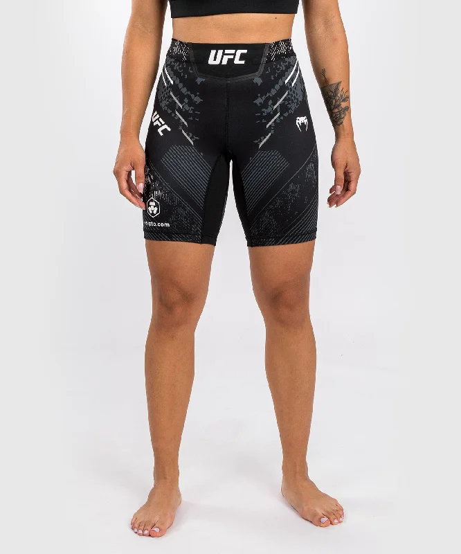 Custom Shorts for Road Trips-UFC Adrenaline by Venum Authentic Fight Night Women’s Vale Tudo Short - Long Fit - Black