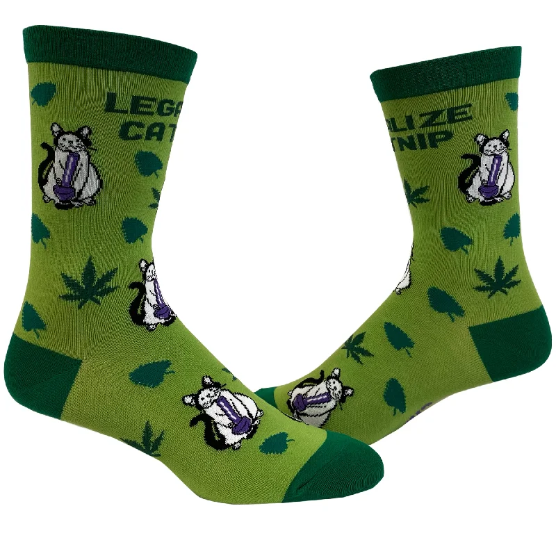 Custom Corporate Socks-Womens Legalize Catnip Socks