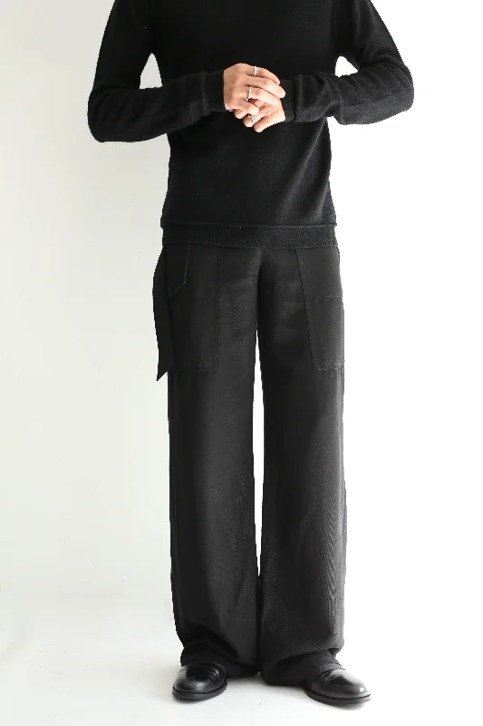 Custom Slim Fit Pants-90's Belted Straight Trousers