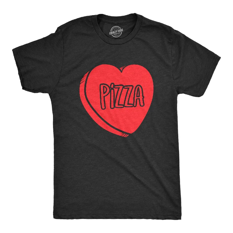 Custom T-Shirts for All-Day Comfort-Pizza Candy Heart Men's T Shirt