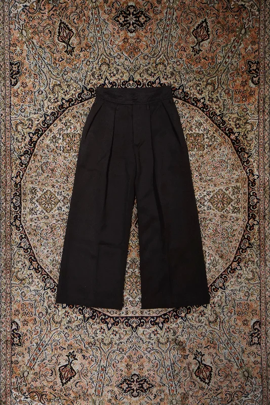 Custom Running Pants-Omar Afridi REICH PLEATED TROUSERS (TOBACCO)