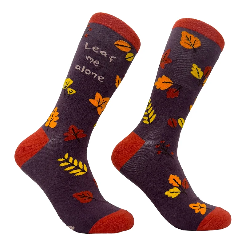 Custom Compression Socks-Women's Leaf Me Alone Socks