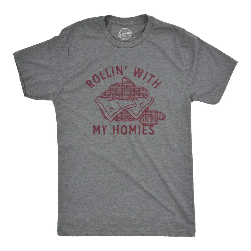 Custom T-Shirts with Vintage Designs-Rollin With My Homies Men's T Shirt