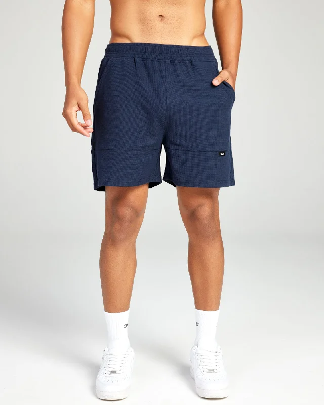 Custom Shorts for Birthday Parties-Signal Waffle Shorts - Navy