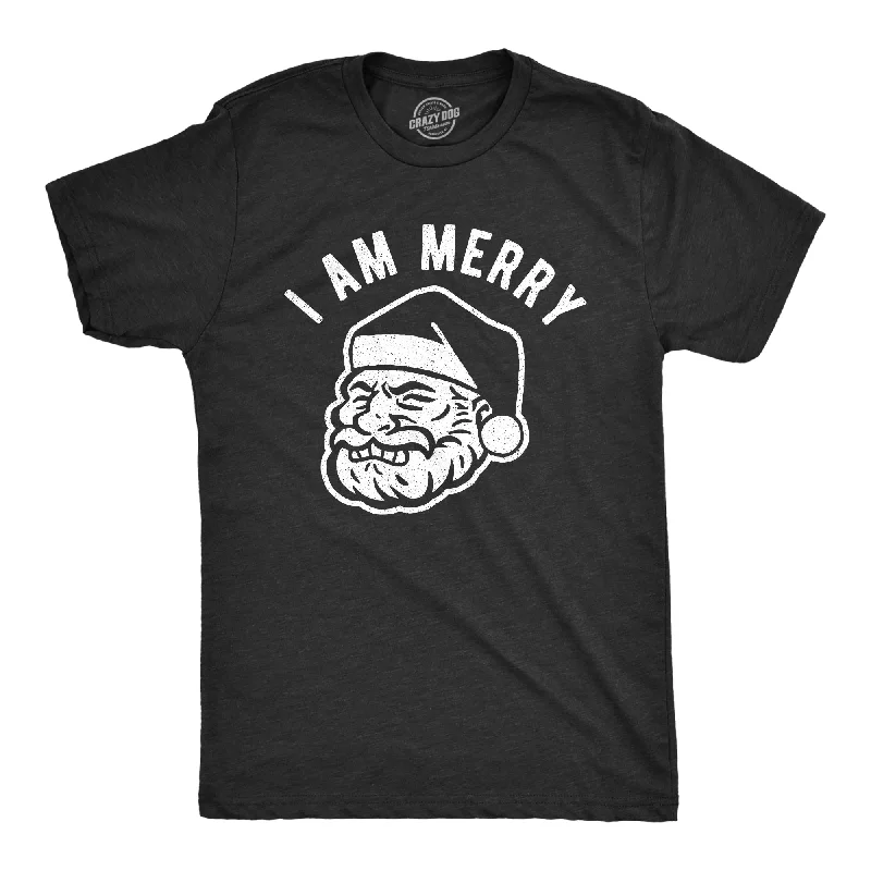 Custom T-Shirts with Organic Cotton-I Am Merry Men's T Shirt