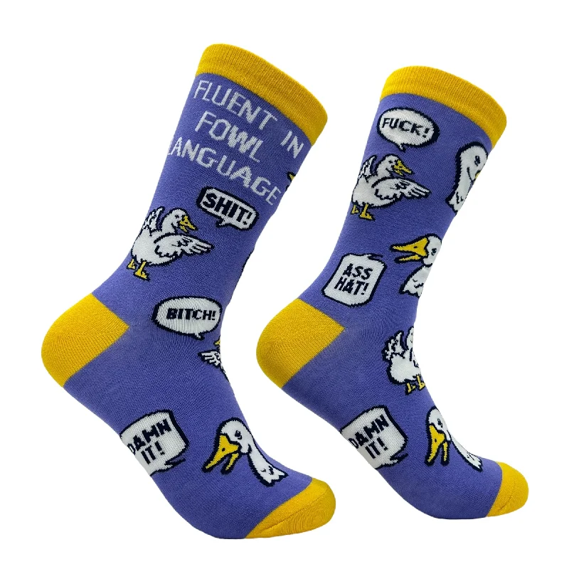 Custom Sock Sets-Women's Fluent In Fowl Language Socks