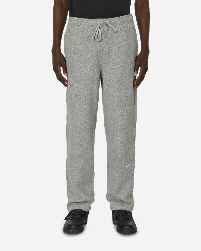 Custom Wide-Legged Pants-MMW Fleece Pants Grey Heather