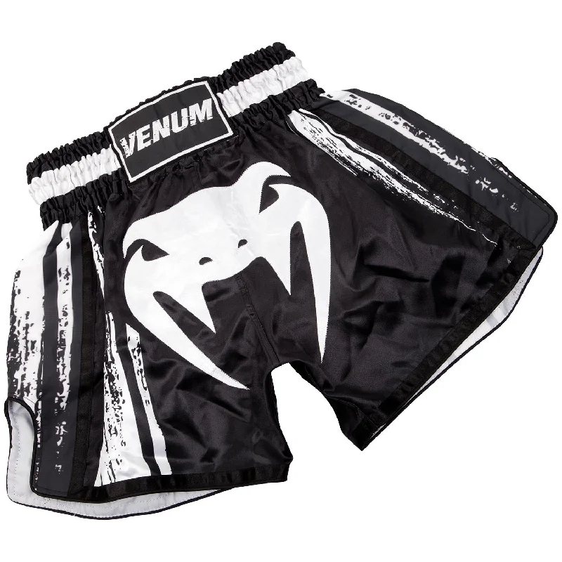 Custom Shorts for Outdoor Festivals-Venum Bangkok Spirit Muay Thai Shorts - Black