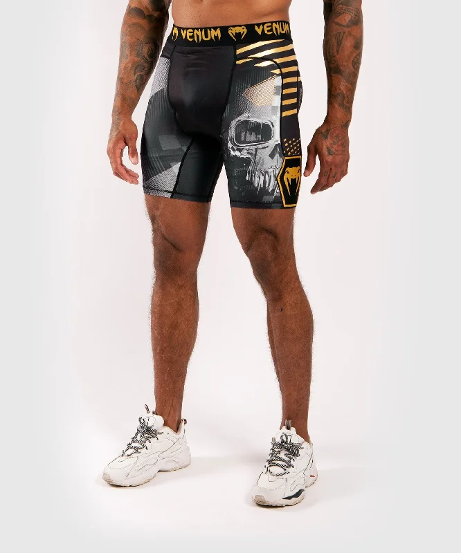 Custom Shorts with Cargo Pockets-Venum Skull compression shorts - Black