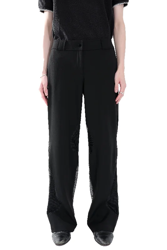 Custom Full-Length Pants-MESHED FLARE TROUSERS