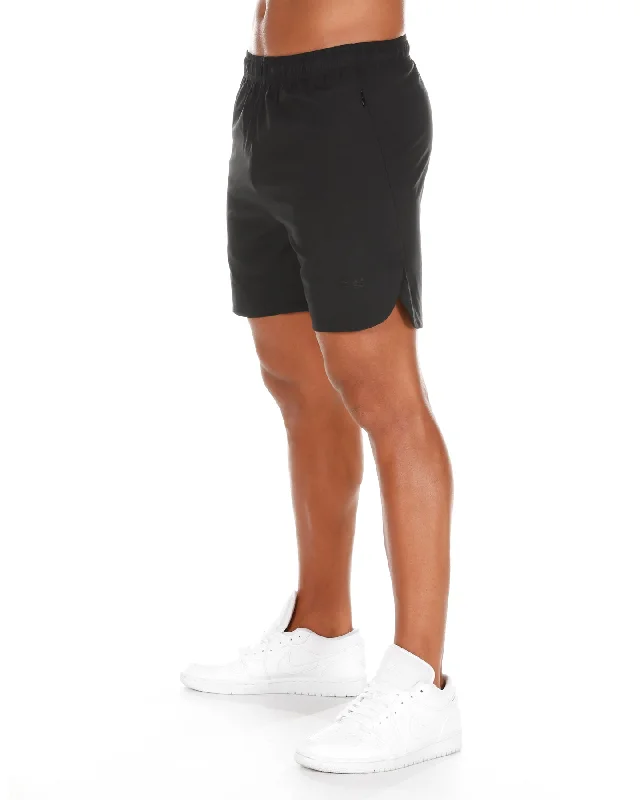 Custom Running Shorts for Men-Woven Tech Shorts - Black