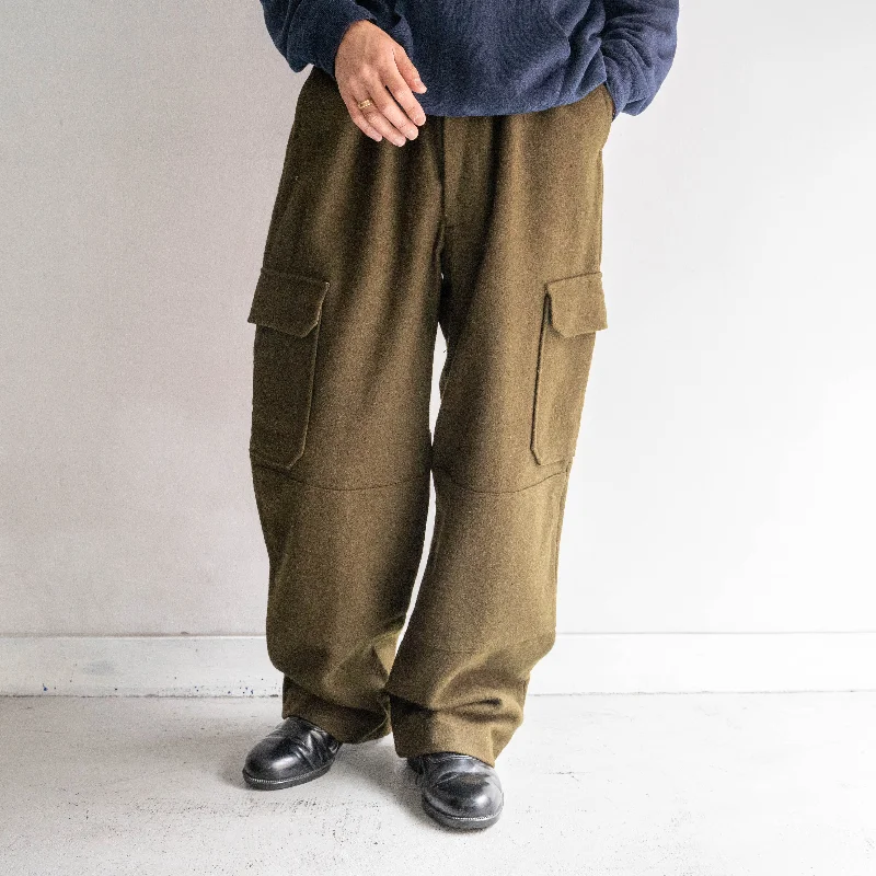 Custom Bootcut Pants-around 1990s Czech military wool cargo pants 'dead stock'