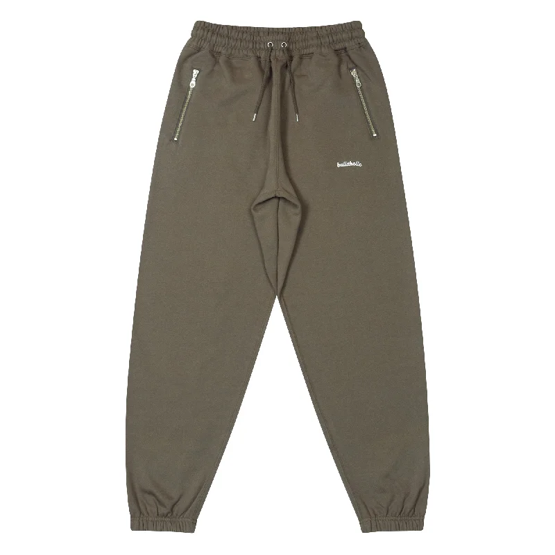 Custom Logo Pants-Small Logo Sweat Pants (warm gray)