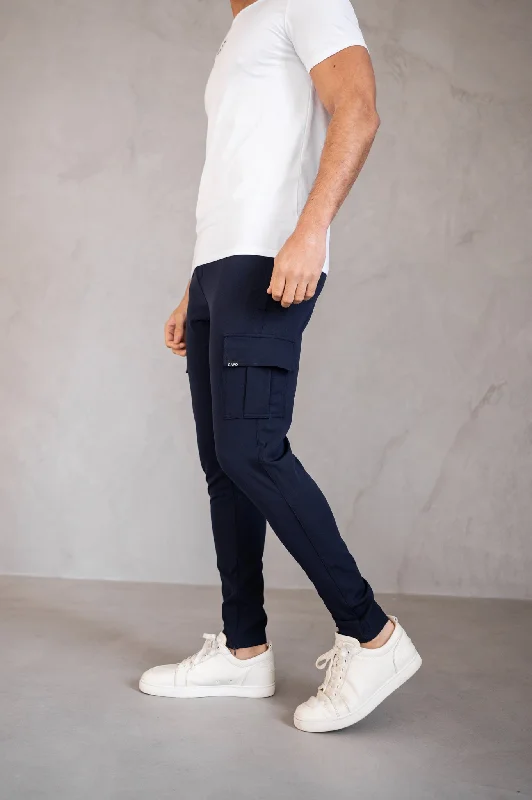 Custom Pilates Pants-Capo UTILITY Cargo Pant - Navy