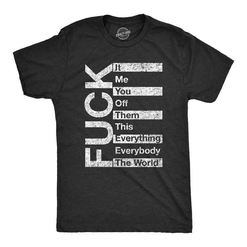 Custom T-Shirts for Fitness Lovers-Fuck List Men's T Shirt