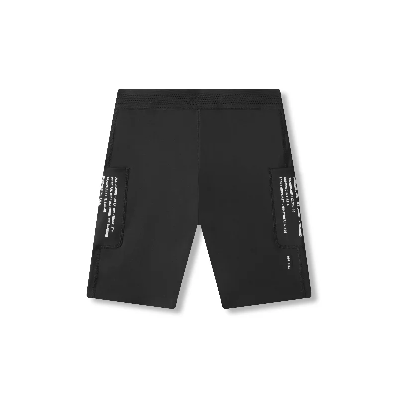 Custom Running Shorts for Women-0952. WarpFlexx™ Utility Speed Short - Black