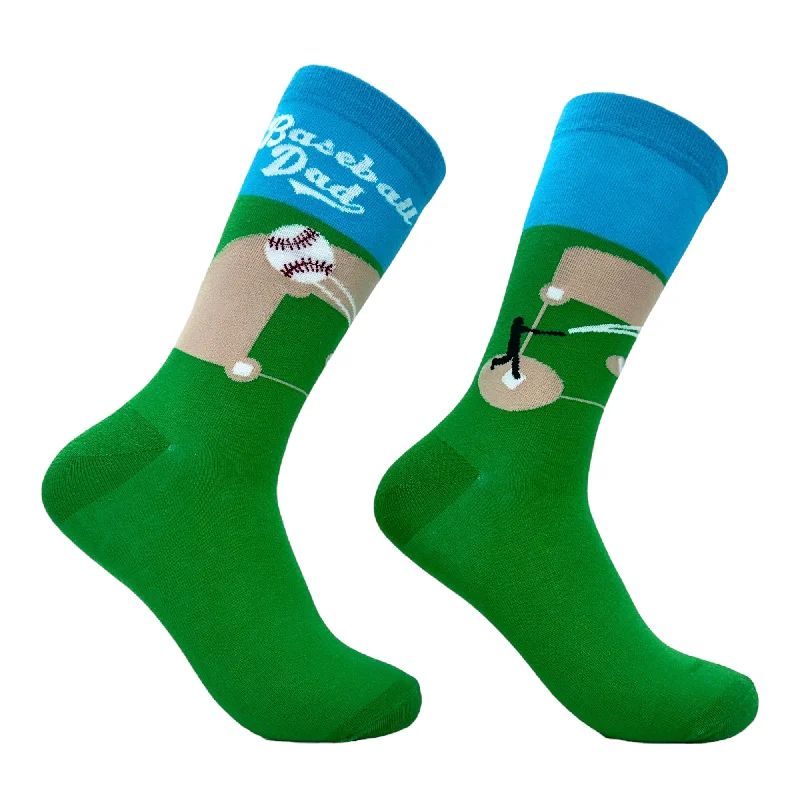 Custom Thin Socks-Men's Baseball Dad Socks