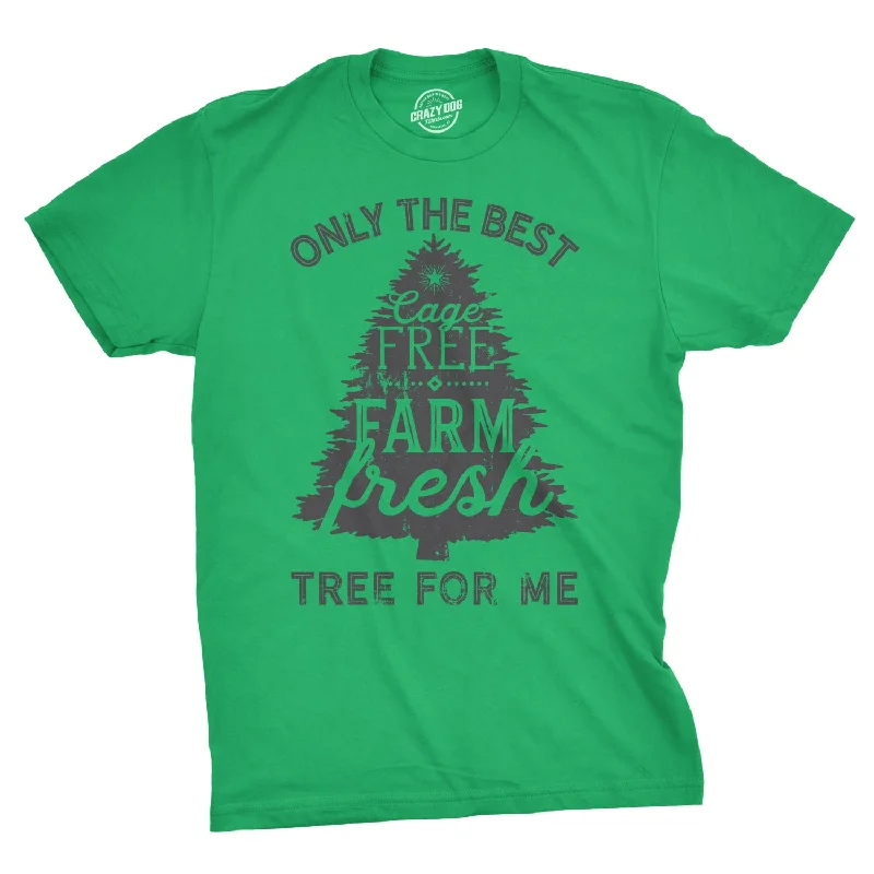 Custom T-Shirts for Street Style-Cage Free Farm Fresh Tree Men's T Shirt