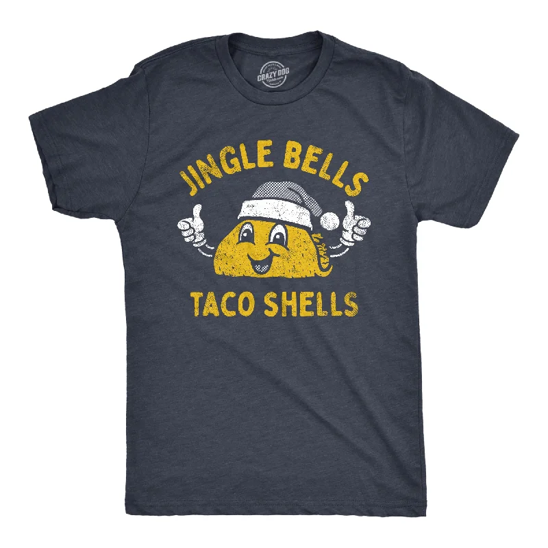 Custom T-Shirts with Custom Patterns-Jingle Bells Taco Shells Men's T Shirt