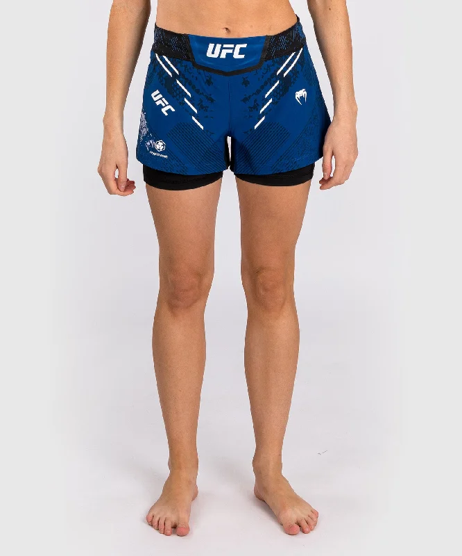 Custom Shorts for Triathlons-UFC Adrenaline by Venum Authentic Fight Night Women’s Fight Short - Blue