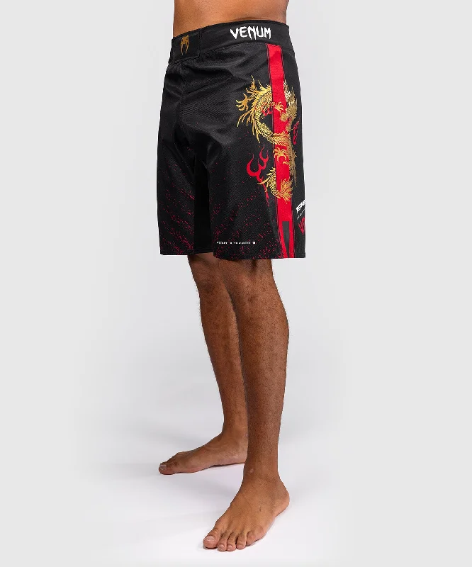 Custom Shorts for Teams-Venum x TEKKEN 8 - Marshall Law Fight Shorts - Black/Red/Gold